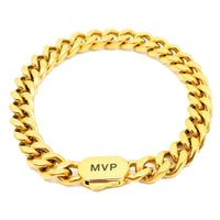 Gold Cuban Chain Bracelet | Engravd Co | Personalised Jewellery | Bracelets, Necklaces, Cufflinks, Hip Flasks