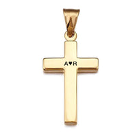 Gold Engravd Cross Necklace