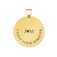 Round Circle Pendant Necklace | Engravd Co | Personalised Jewellery | Bracelets, Necklaces, Cufflinks, Hip Flasks