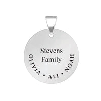 Round Circle Pendant Necklace | Engravd Co | Personalised Jewellery | Bracelets, Necklaces, Cufflinks, Hip Flasks