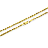 925 Sterling Gold Rope Chain - 3mm | Engravd Co | Personalised Jewellery | Bracelets, Necklaces, Cufflinks, Hip Flasks