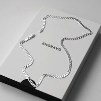925 Sterling Silver Cuban Chain - 5mm | Engravd Co | Personalised Jewellery | Bracelets, Necklaces, Cufflinks, Hip Flasks