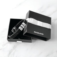 Personalised White Leather Bracelet | Engravd Co | Personalised Jewellery | Bracelets, Necklaces, Cufflinks, Hip Flasks