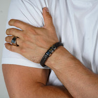 Personalised Brown Leather Bracelet