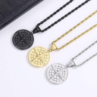 Black Engravd Compass Necklace | Engravd Co | Personalised Jewellery | Bracelets, Necklaces, Cufflinks, Hip Flasks