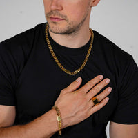 Gold Cuban Link Chain - 8mm | Engravd Co | Personalised Jewellery | Bracelets, Necklaces, Cufflinks, Hip Flasks