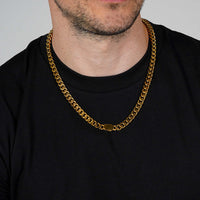 Gold Cuban Link Chain - 8mm | Engravd Co | Personalised Jewellery | Bracelets, Necklaces, Cufflinks, Hip Flasks