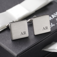 Engravd Square Custom Cuff link set: Design 2