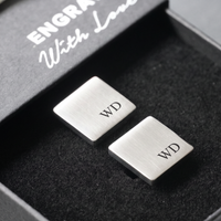 Engravd Square Custom Cuff link set: Design 2
