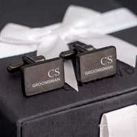 Engravd Rectangle Custom Cuff link set: Design 1