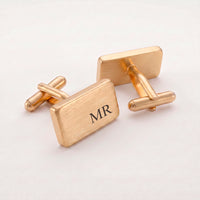 Engravd Rectangle Custom Cuff link set: Design 1
