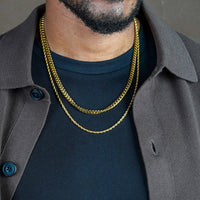 Gold Rope Chain - 3mm | Engravd Co | Personalised Jewellery | Bracelets, Necklaces, Cufflinks, Hip Flasks