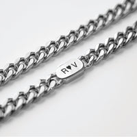 Silver Cuban Link + Rope Chain Stack | Engravd Co | Personalised Jewellery | Bracelets, Necklaces, Cufflinks, Hip Flasks