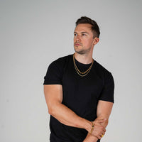 Gold Cuban Link + Rope Chain Stack | Engravd Co | Personalised Jewellery | Bracelets, Necklaces, Cufflinks, Hip Flasks