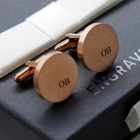 Engravd Round Custom Cuff link set: Design 3