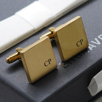 Engravd Square Custom Cuff link set: Design 2