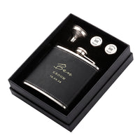 Engravd Hip Flask and Cuff Link Set - Name/Title/Date
