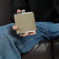 Engravd Light Brown Leatherette Hip Flask | Engravd Co | Personalised Jewellery | Bracelets, Necklaces, Cufflinks, Hip Flasks