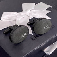 Engravd Oval Custom Cuff link set: Design 2 | Engravd Co | Personalised Jewellery | Bracelets, Necklaces, Cufflinks, Hip Flasks