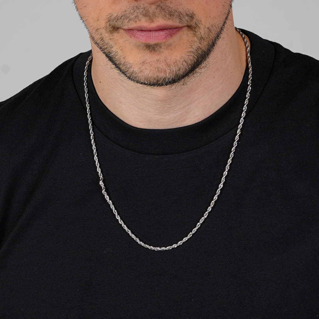 Silver Rope Chain 3mm – Engravd