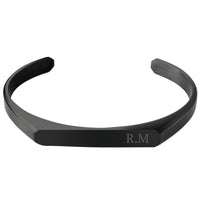 Black Engravd Signet Cuff - Initials