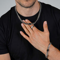 Silver Cuban Link Chain - 8mm | Engravd Co | Personalised Jewellery | Bracelets, Necklaces, Cufflinks, Hip Flasks