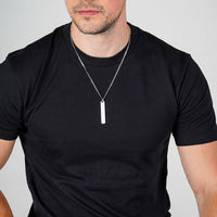 Theo Necklace - Vertical Inscription | Engravd Co | Personalised Jewellery | Bracelets, Necklaces, Cufflinks, Hip Flasks