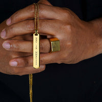 Theo Necklace - Vertical Inscription | Engravd Co | Personalised Jewellery | Bracelets, Necklaces, Cufflinks, Hip Flasks