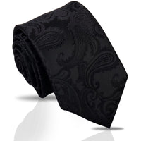 Paisley Black Tie | Engravd Co | Personalised Jewellery | Bracelets, Necklaces, Cufflinks, Hip Flasks
