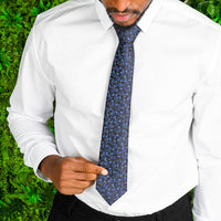 Floral Blue Tie | Engravd Co | Personalised Jewellery | Bracelets, Necklaces, Cufflinks, Hip Flasks