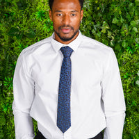 Floral Blue Tie | Engravd Co | Personalised Jewellery | Bracelets, Necklaces, Cufflinks, Hip Flasks