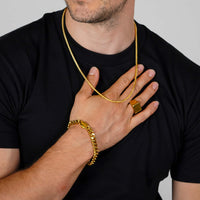 Gold Wheat Chain - 3mm | Engravd Co | Personalised Jewellery | Bracelets, Necklaces, Cufflinks, Hip Flasks