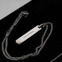 Black Theo Necklace | Engravd Co | Personalised Jewellery | Bracelets, Necklaces, Cufflinks, Hip Flasks