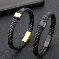 Gold Engravd Braided Leather Bracelet | Engravd Co | Personalised Jewellery | Bracelets, Necklaces, Cufflinks, Hip Flasks
