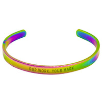 Rainbow Engravd Custom Cuff | Engravd Co | Personalised Jewellery | Bracelets, Necklaces, Cufflinks, Hip Flasks