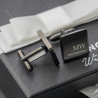 Engravd Square Custom Cuff link set: Design 1 | Engravd Co | Personalised Jewellery | Bracelets, Necklaces, Cufflinks, Hip Flasks
