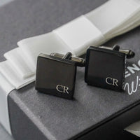 Engravd Square Custom Cuff link set: Design 2 | Engravd Co | Personalised Jewellery | Bracelets, Necklaces, Cufflinks, Hip Flasks