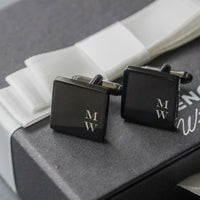 Engravd Square Custom Cuff link set: Design 3 | Engravd Co | Personalised Jewellery | Bracelets, Necklaces, Cufflinks, Hip Flasks
