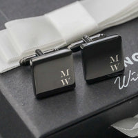 Engravd Square Custom Cuff link set: Design 3 | Engravd Co | Personalised Jewellery | Bracelets, Necklaces, Cufflinks, Hip Flasks