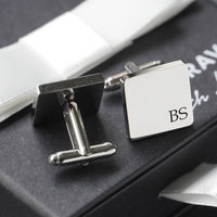 Engravd Square Custom Cuff link set: Design 2 | Engravd Co | Personalised Jewellery | Bracelets, Necklaces, Cufflinks, Hip Flasks