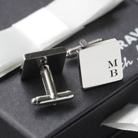 Engravd Square Custom Cuff link set: Design 3 | Engravd Co | Personalised Jewellery | Bracelets, Necklaces, Cufflinks, Hip Flasks