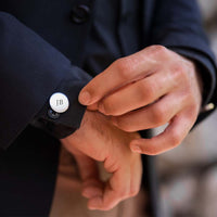 Engravd Round Custom Cuff link set: Design 2 | Engravd Co | Personalised Jewellery | Bracelets, Necklaces, Cufflinks, Hip Flasks
