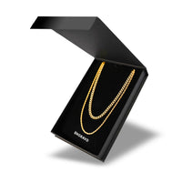 Gold Cuban Link + Rope Chain Stack | Engravd Co | Personalised Jewellery | Bracelets, Necklaces, Cufflinks, Hip Flasks