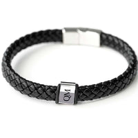 Silver Engravd Braided Leather Bracelet | Engravd Co | Personalised Jewellery | Bracelets, Necklaces, Cufflinks, Hip Flasks