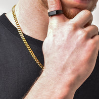 Engravd Black Ring - Personalised Initials | Engravd Co | Personalised Jewellery | Bracelets, Necklaces, Cufflinks, Hip Flasks