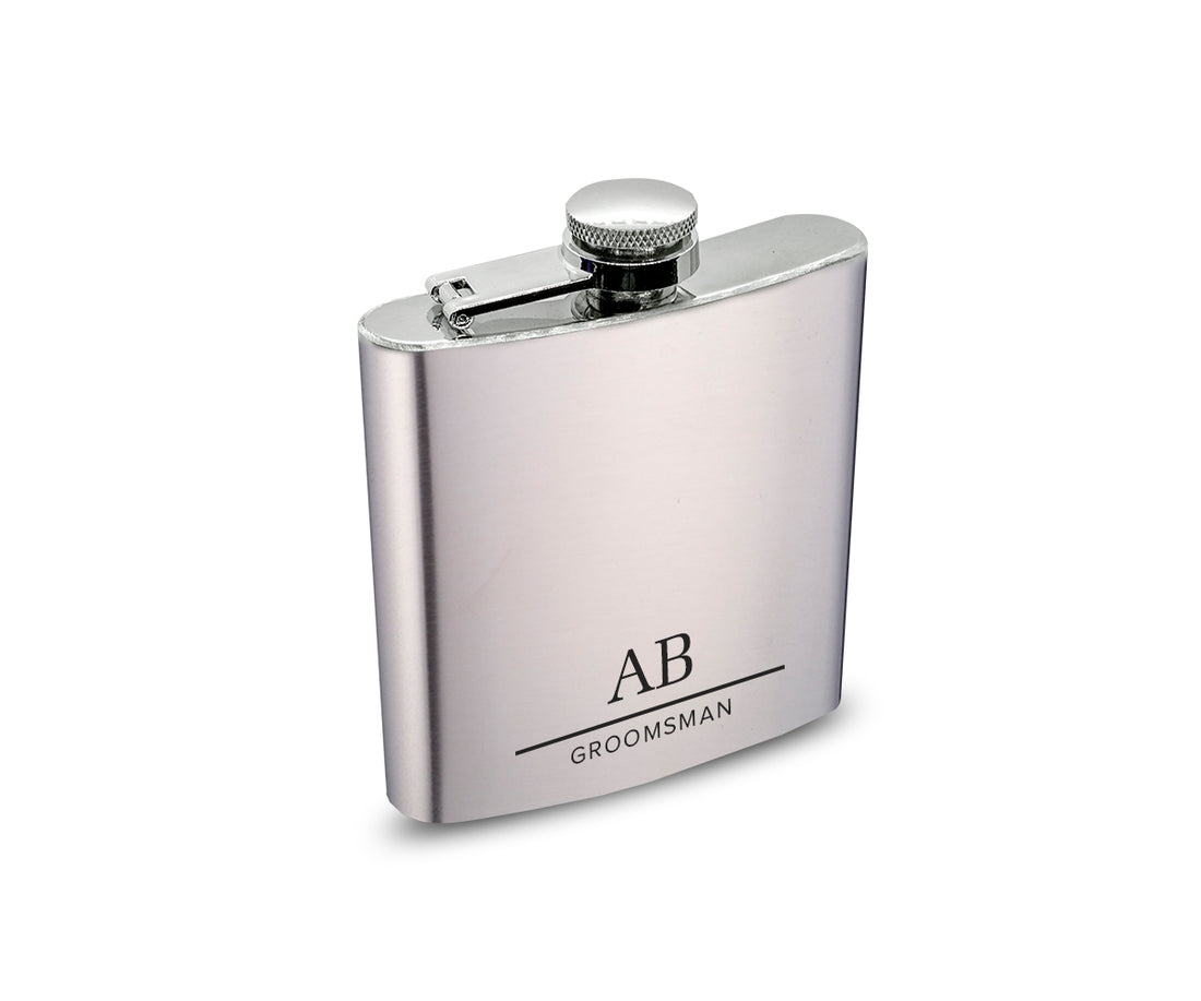 Engravd Hip Flask set: Design 1 | Engravd Co | Personalised Jewellery | Bracelets, Necklaces, Cufflinks, Hip Flasks