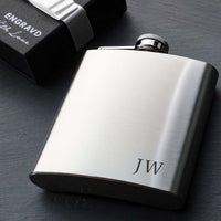 Engravd Stainless Steel Hip Flask - Personalised Initials | Engravd Co | Personalised Jewellery | Bracelets, Necklaces, Cufflinks, Hip Flasks