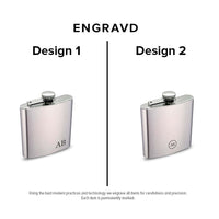 Engravd Stainless Steel Hip Flask - Personalised Initials | Engravd Co | Personalised Jewellery | Bracelets, Necklaces, Cufflinks, Hip Flasks