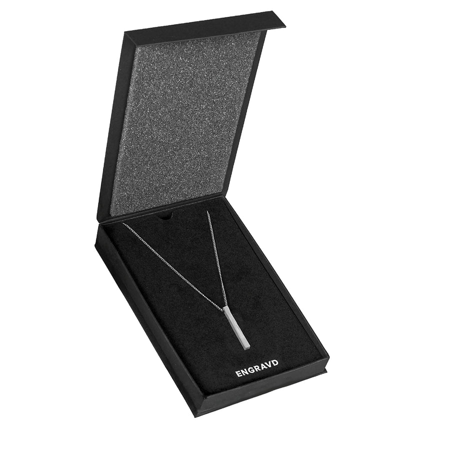 Silver Engravd 3D Bar Necklace | Engravd Co | Personalised Jewellery | Bracelets, Necklaces, Cufflinks, Hip Flasks