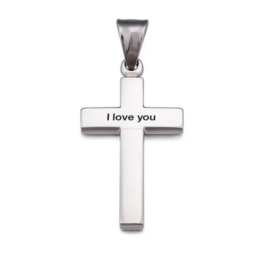 Silver Engravd Cross Necklace | Engravd Co | Personalised Jewellery | Bracelets, Necklaces, Cufflinks, Hip Flasks